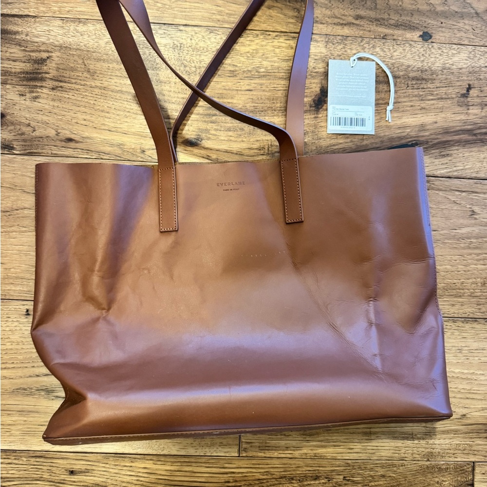 Everlane tote. Brown leather